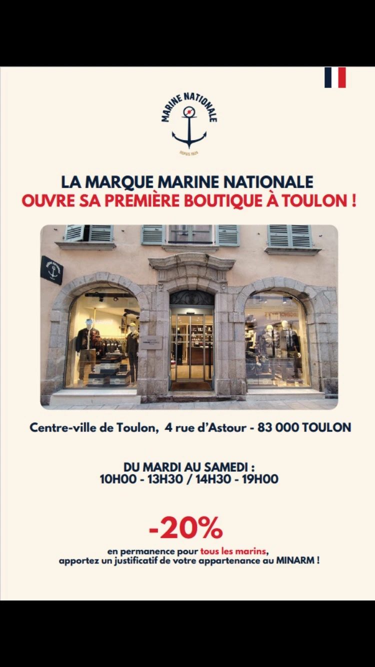 Ouverture de la boutique marine nationale à Toulon