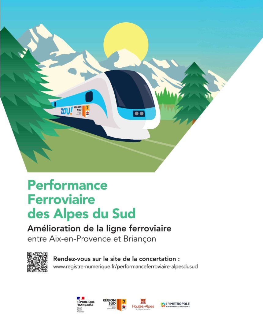 Avis à la population : Concertation publique sur le projet Performance Ferroviaire des Alpes du Sud