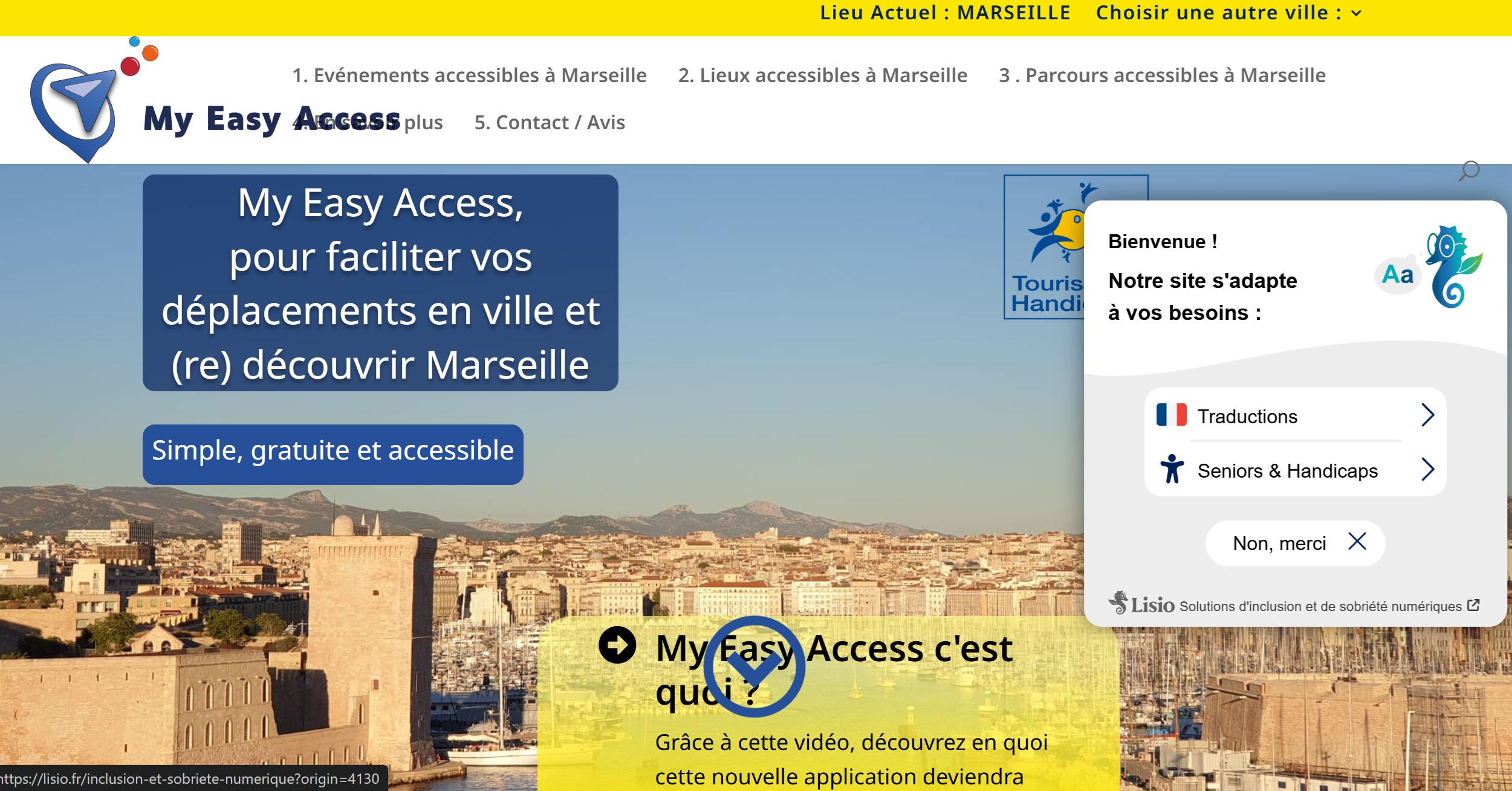 Le saviez-vous ? Marseille, ville-pilote pour la solution innovante My Easy Access