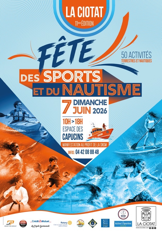 Dimanche 7 juin : La ville de La Ciotat (13) fête les sports et le nautisme
