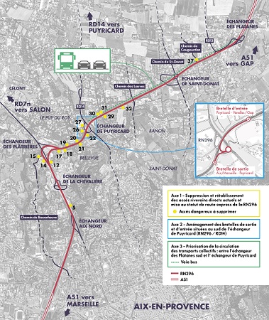 Enquête publique du projet d’aménagement de la RN 296 (Aix en Provence) du 14 septembre au 16 octobre 2026