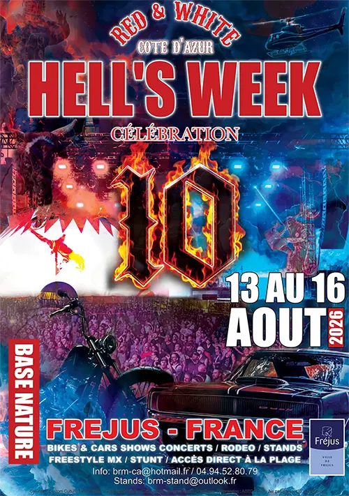 [CP] : Fréjus (Var) : Hell’s Week, plus grand rassemblement de bikers et motards du 13 au 16 août 2026