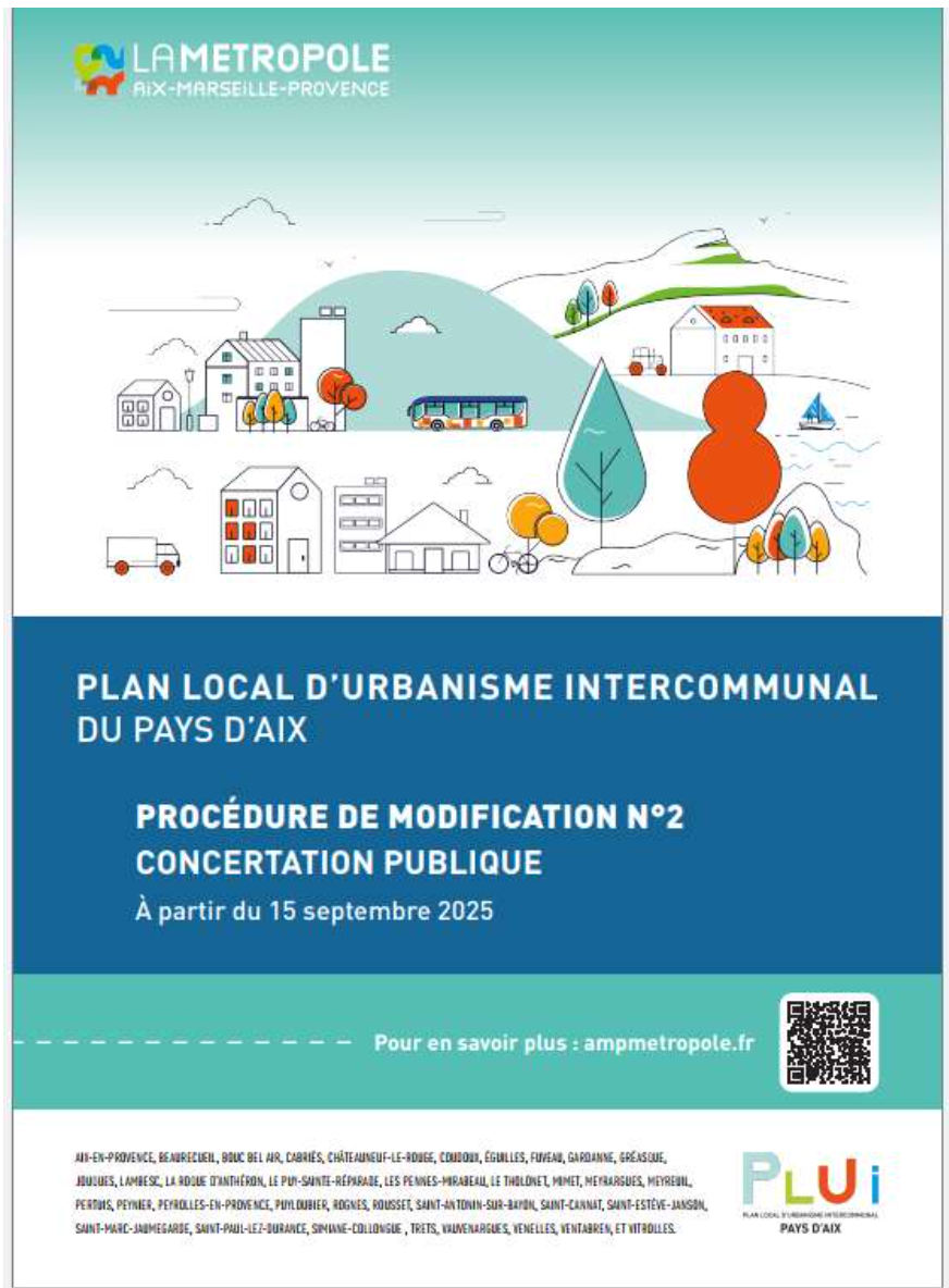Concertation publique sur la modification n°2 du PLUi du Pays d’Aix