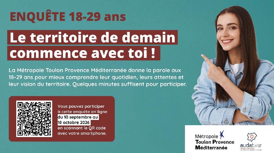 18-29 ans : donnez votre avis sur l’avenir de la Métropole Toulon Provence Méditerranée