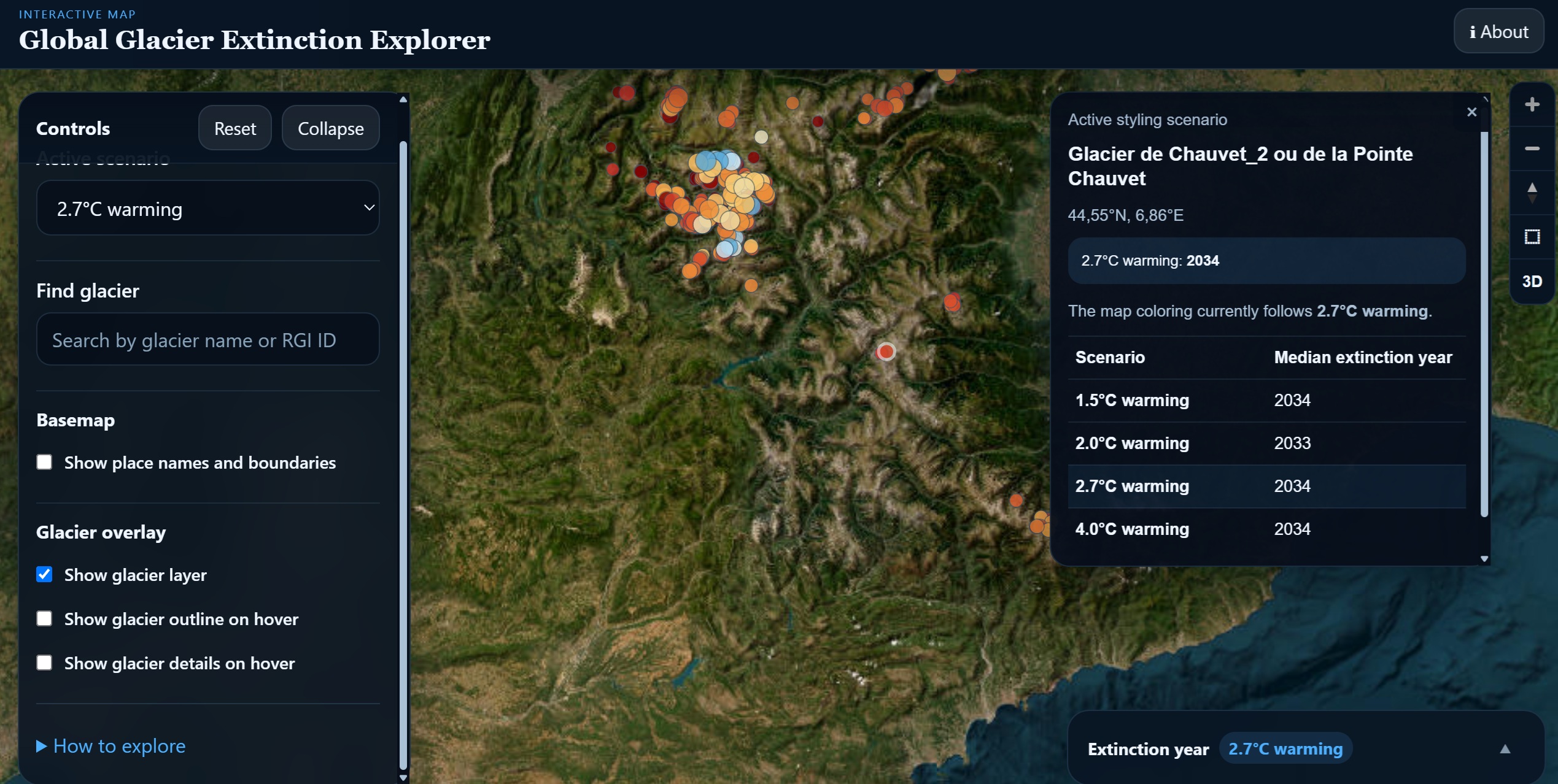 glacierextinction.com, le site pour visualiser la mort des glaciers